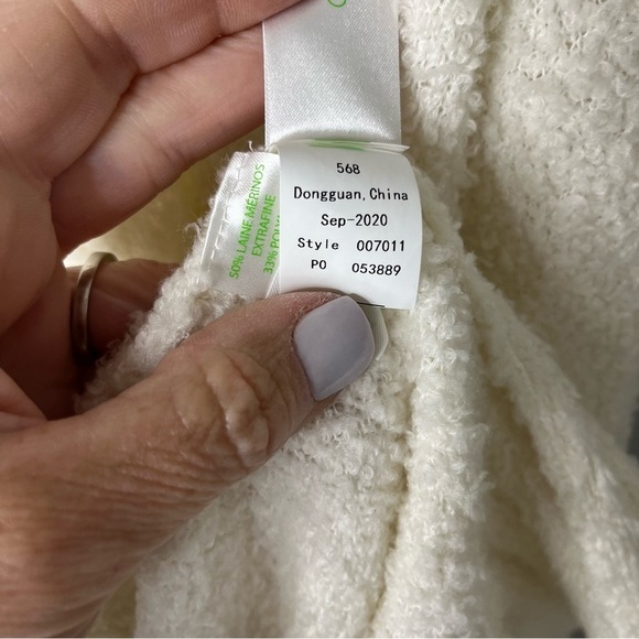 Lilly Pulitzer Zani Cardigan Cream Size Small Cozy Textured Chenille  007011 - Picture 7 of 7